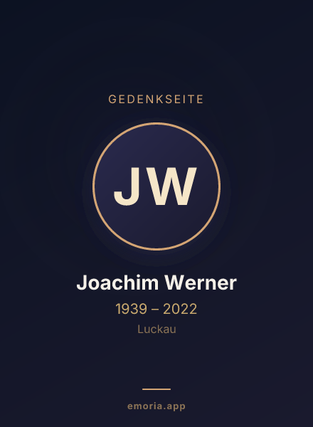 Gedenkportrait von Joachim Werner