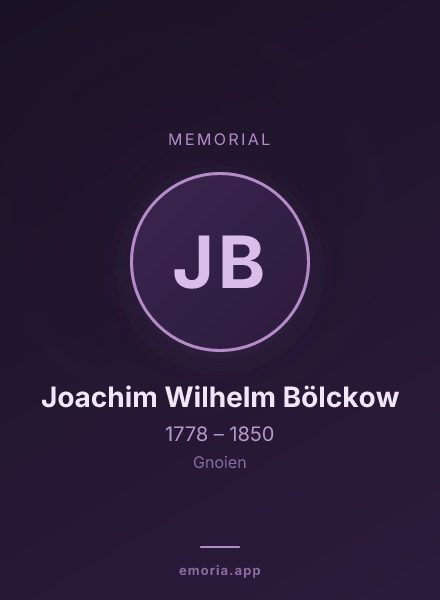 Memorial portrait of Joachim Wilhelm Bölckow
