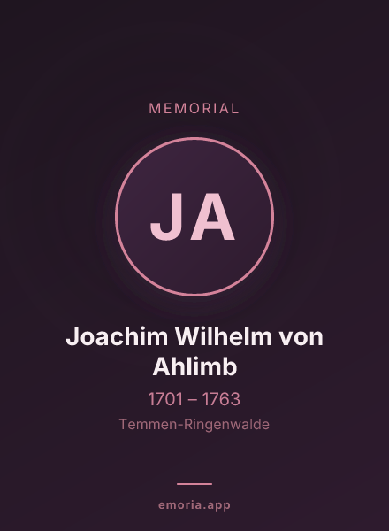 Memorial portrait of Joachim Wilhelm von Ahlimb