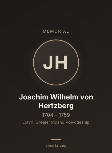 Memorial portrait of Joachim Wilhelm von Hertzberg
