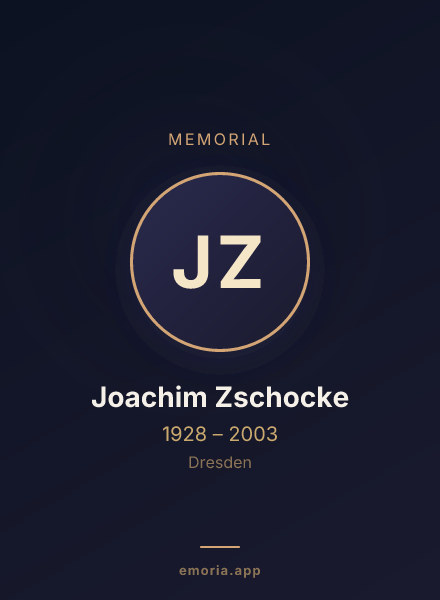 Memorial portrait of Joachim Zschocke