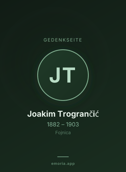 Gedenkportrait von Joakim Trogrančić