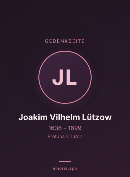 Gedenkportrait von Joakim Vilhelm Lützow