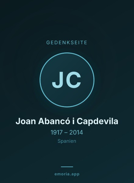 Gedenkportrait von Joan Abancó i Capdevila