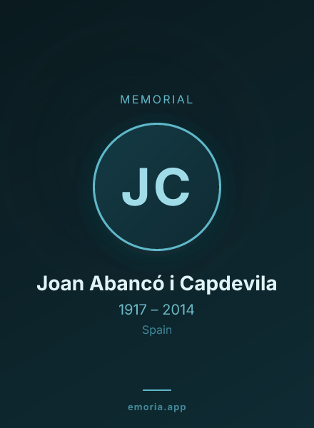 Memorial portrait of Joan Abancó i Capdevila