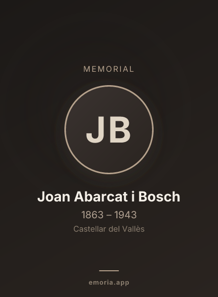 Memorial portrait of Joan Abarcat i Bosch