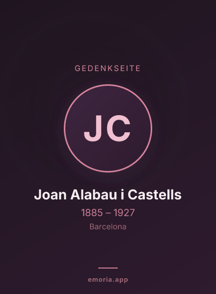Gedenkportrait von Joan Alabau i Castells