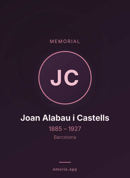 Memorial portrait of Joan Alabau i Castells