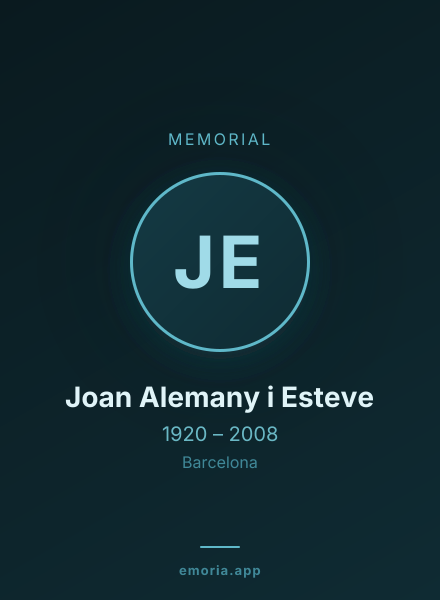 Memorial portrait of Joan Alemany i Esteve