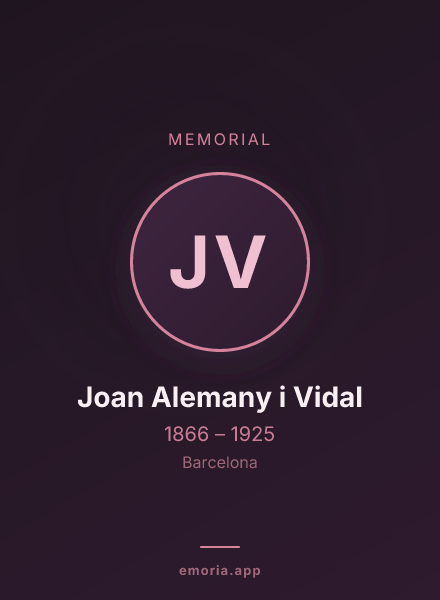 Memorial portrait of Joan Alemany i Vidal