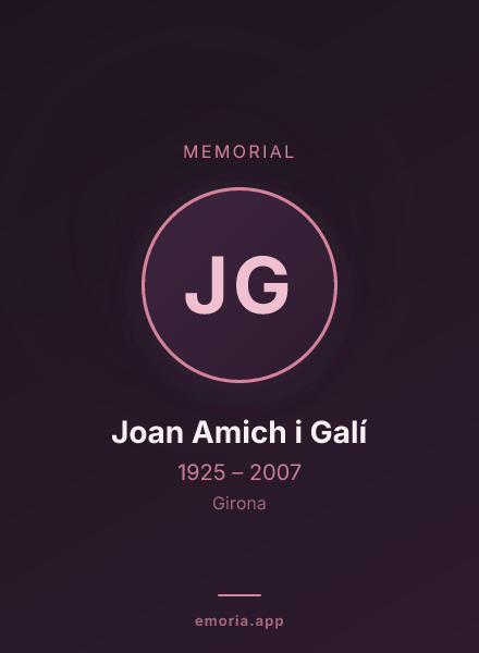 Memorial portrait of Joan Amich i Galí