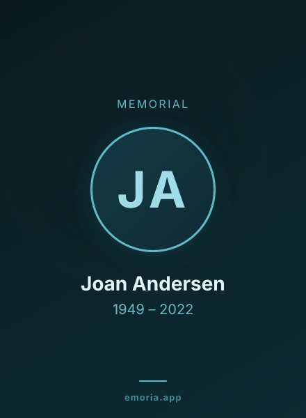 Memorial portrait of Joan Andersen