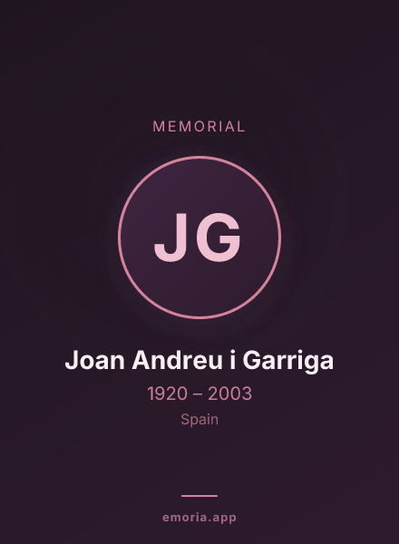 Memorial portrait of Joan Andreu i Garriga
