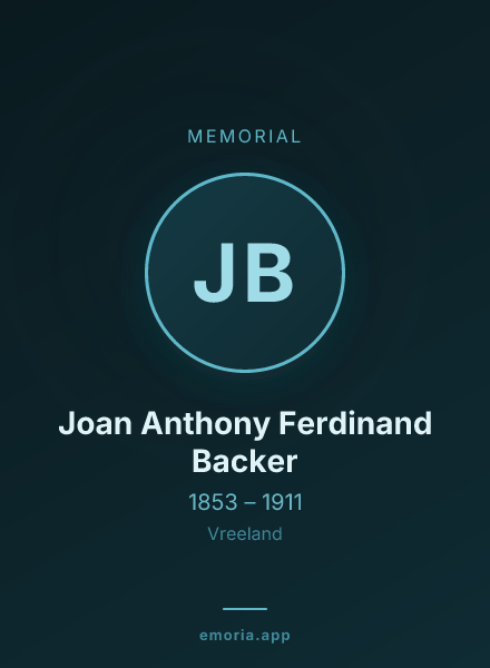 Memorial portrait of Joan Anthony Ferdinand Backer