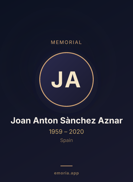 Memorial portrait of Joan Anton Sànchez Aznar