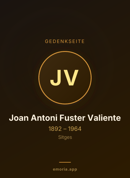Gedenkportrait von Joan Antoni Fuster Valiente