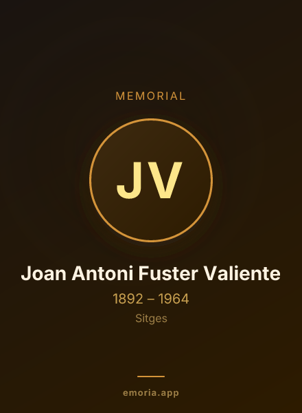 Memorial portrait of Joan Antoni Fuster Valiente