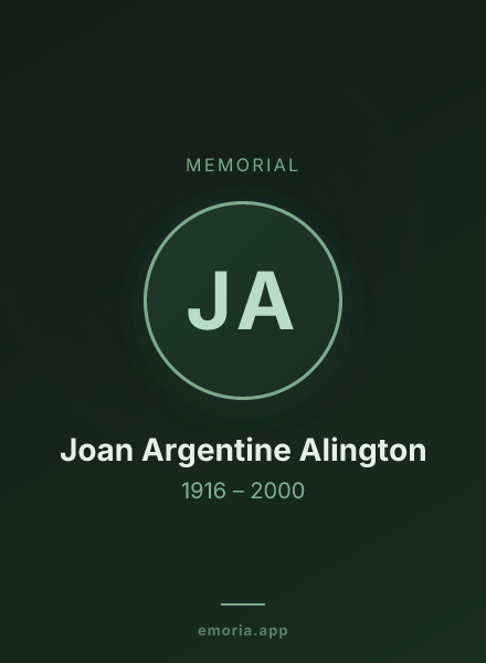 Memorial portrait of Joan Argentine Alington