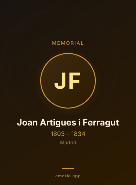 Memorial portrait of Joan Artigues i Ferragut