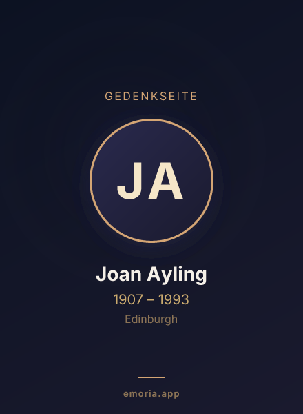 Gedenkportrait von Joan Ayling