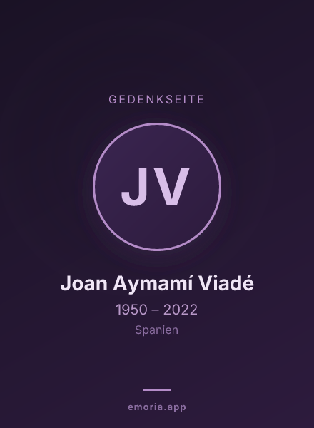 Gedenkportrait von Joan Aymamí Viadé