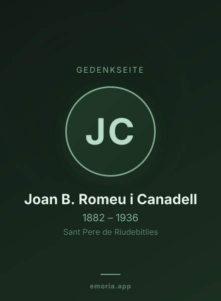 Gedenkportrait von Joan B. Romeu i Canadell