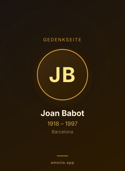Gedenkportrait von Joan Babot