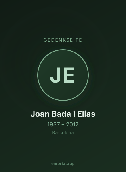Gedenkportrait von Joan Bada i Elias