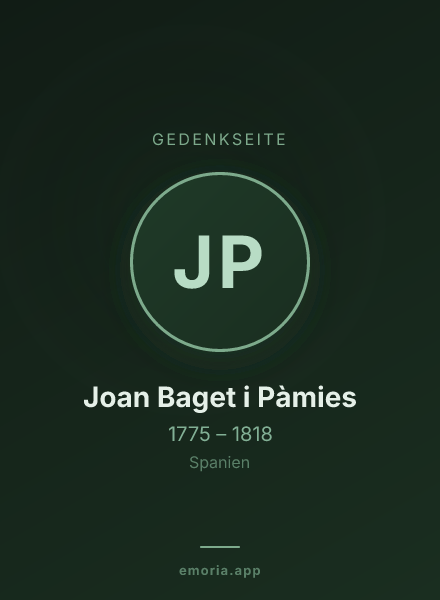 Gedenkportrait von Joan Baget i Pàmies