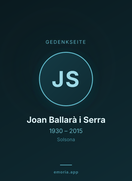 Gedenkportrait von Joan Ballarà i Serra