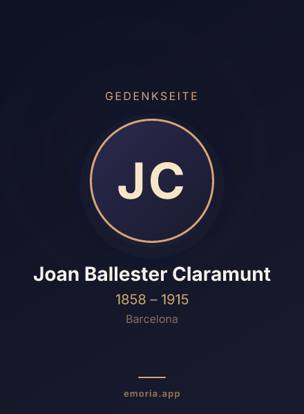 Gedenkportrait von Joan Ballester Claramunt