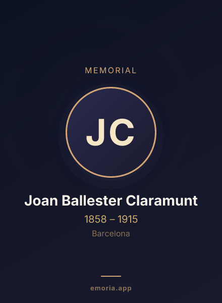 Memorial portrait of Joan Ballester Claramunt
