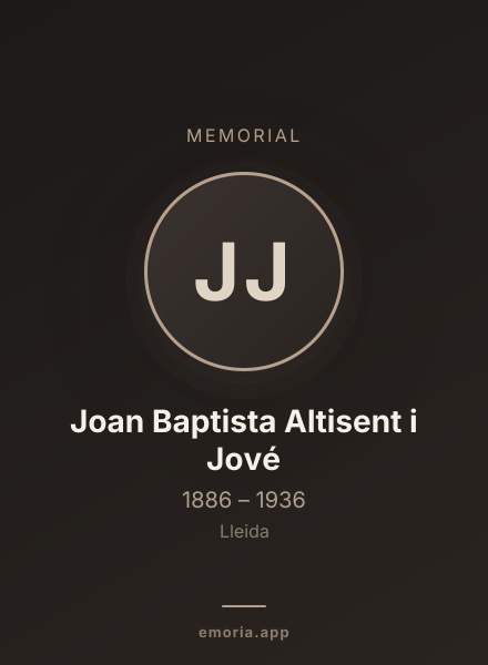 Memorial portrait of Joan Baptista Altisent i Jové