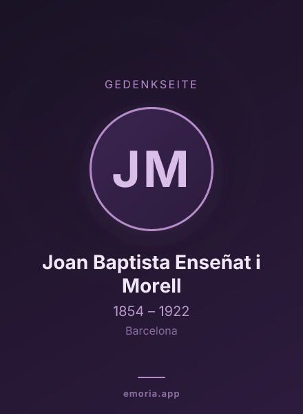 Gedenkportrait von Joan Baptista Enseñat i Morell