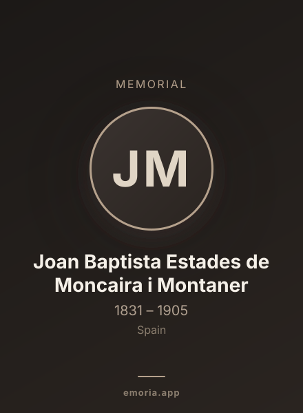 Memorial portrait of Joan Baptista Estades de Moncaira i Montaner