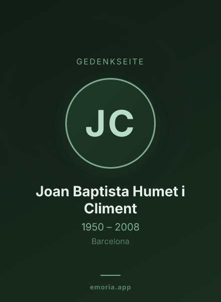 Gedenkportrait von Joan Baptista Humet i Climent