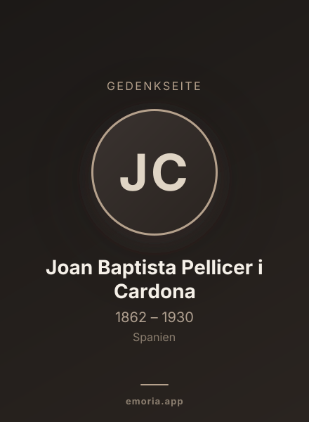 Gedenkportrait von Joan Baptista Pellicer i Cardona