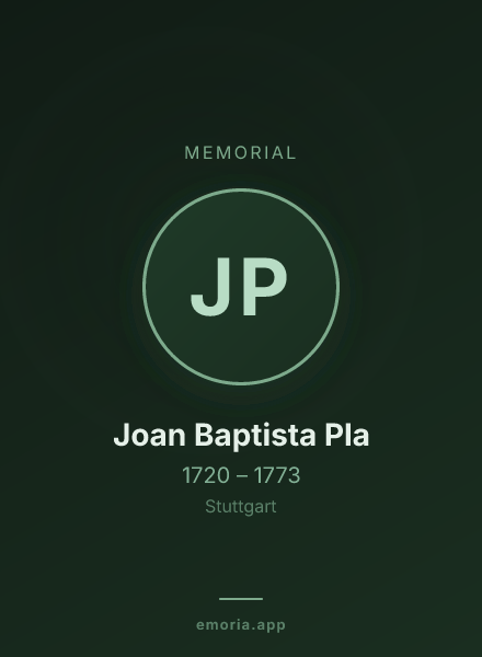 Memorial portrait of Joan Baptista Pla