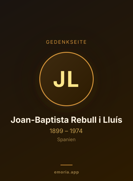 Gedenkportrait von Joan-Baptista Rebull i Lluís