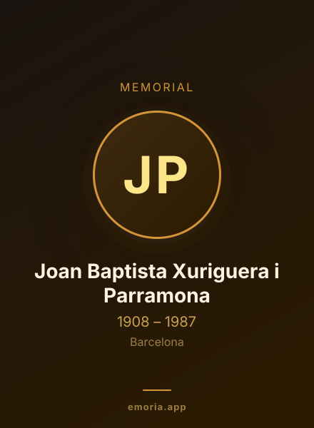 Memorial portrait of Joan Baptista Xuriguera i Parramona