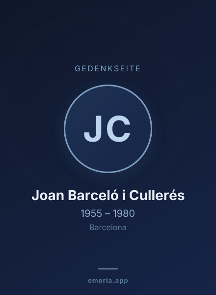 Gedenkportrait von Joan Barceló i Cullerés
