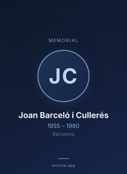 Memorial portrait of Joan Barceló i Cullerés