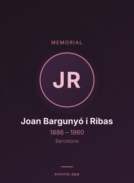 Memorial portrait of Joan Bargunyó i Ribas