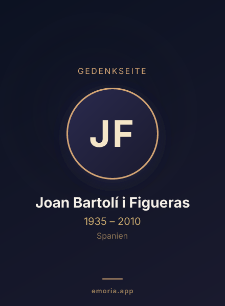 Gedenkportrait von Joan Bartolí i Figueras