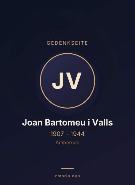 Gedenkportrait von Joan Bartomeu i Valls