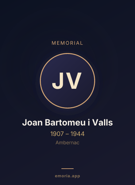 Memorial portrait of Joan Bartomeu i Valls