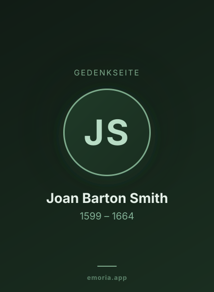 Gedenkportrait von Joan Barton Smith