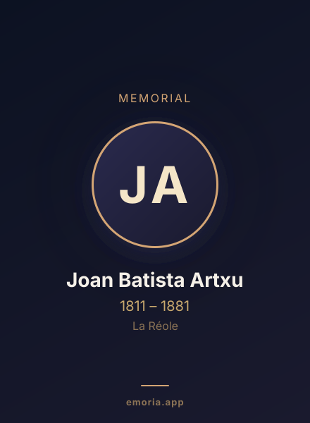 Memorial portrait of Joan Batista Artxu