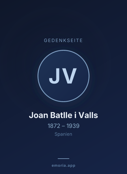Gedenkportrait von Joan Batlle i Valls