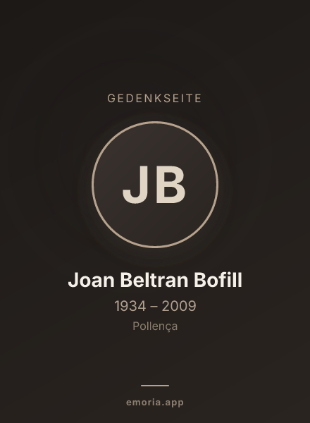 Gedenkportrait von Joan Beltran Bofill